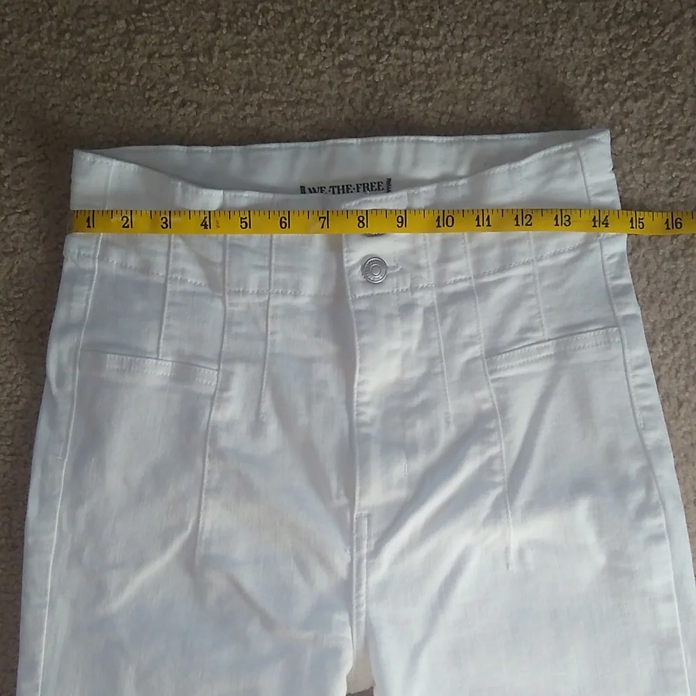 We The Free Jayde High-Waisted Flared White Denim Jeans Women's Size 29 Short - Picture 9 of 9